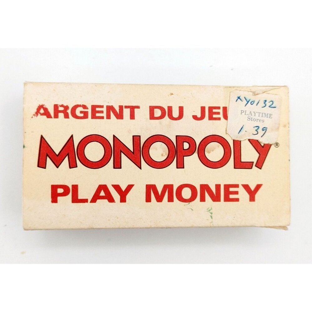 Vintage 60s Monopoly money in box Unused